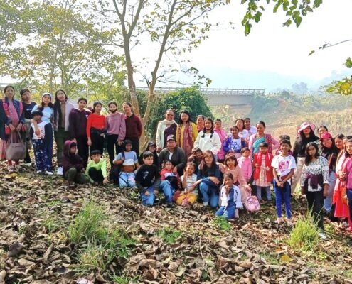 Children and Staff of the Sadan at Digaru picnic spot